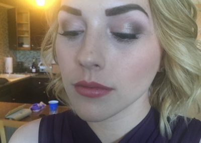 Smokey eye on a bride-to-be